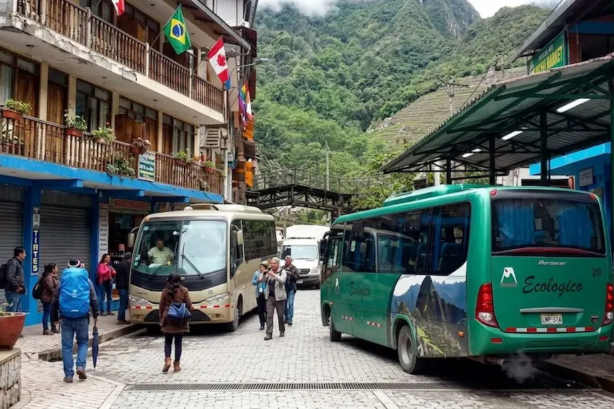 Bus to Machu Picchu Citadel