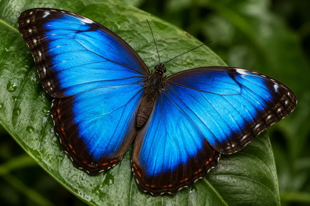 Mariposa morpho azul