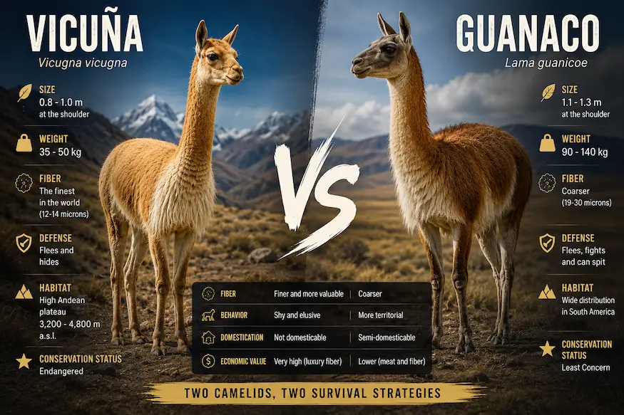 Vicuña vs Guanaco