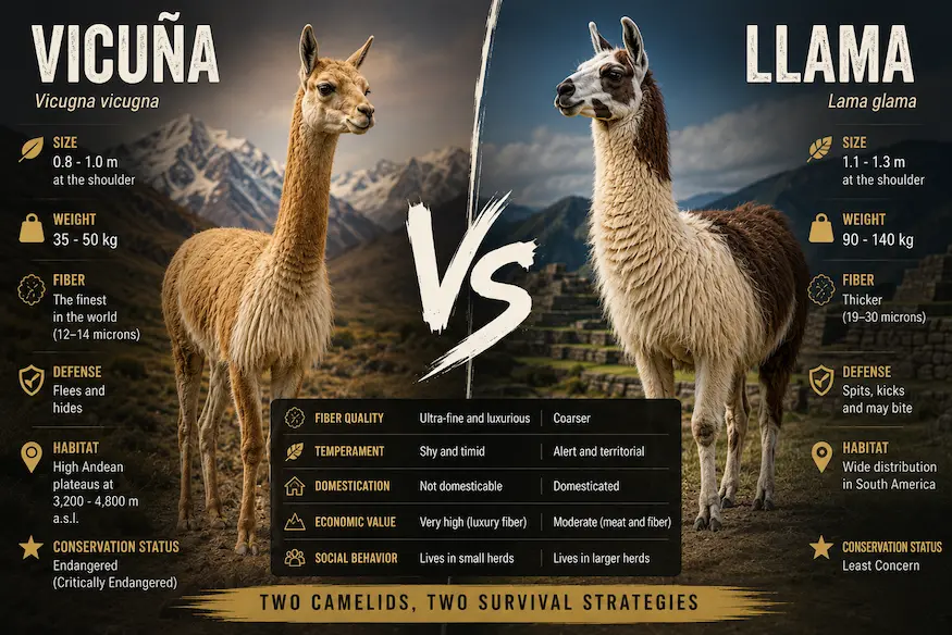 Vicuña vs Llama