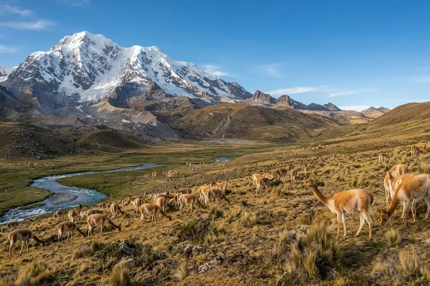 vicuñas in ausangate