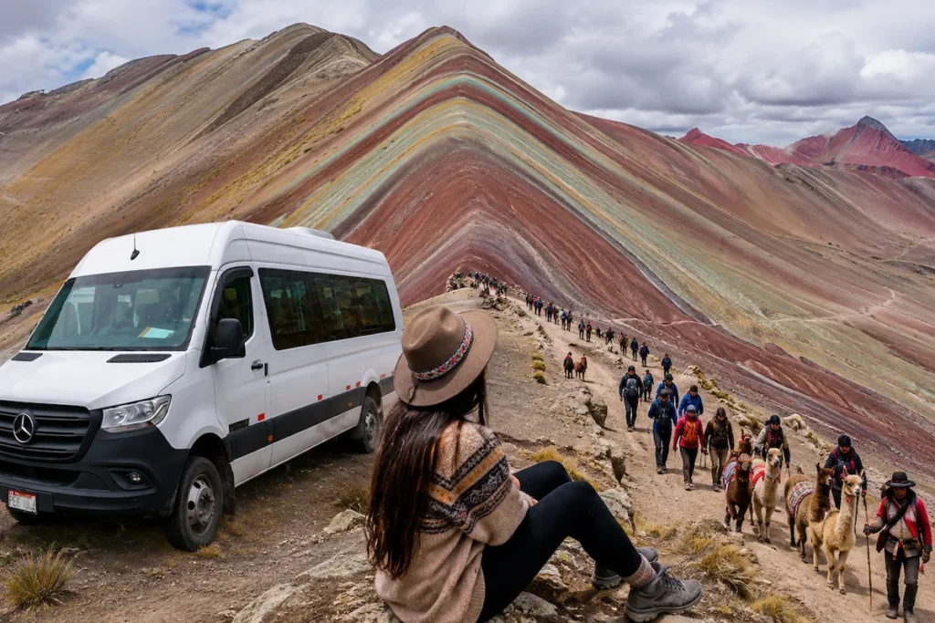 bus from cusco to rainbow mountain vinicunca